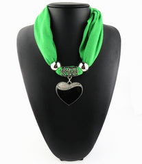 Women's Fashion Simple Heart-shaped Pendant Scarf