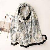 Fashion Print Dual-purpose Cotton And Linen Feel Scarf