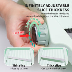 Mandoline vegetable slicer julienne grater – safety handle non-slip pusher