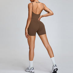 Fashion Personality Yoga Straps One-piece Women Jumpsuits