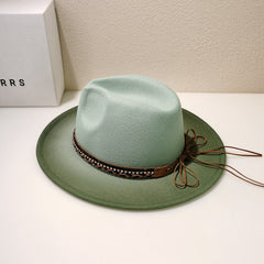 Woolen Fedora Hat Female Vintage Top Hat