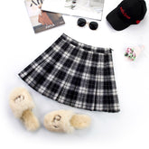 College Style High Waist Small Skirt Plaid Skirt