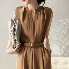 Elegant Pure Color Slimming Jumpsuit For Women