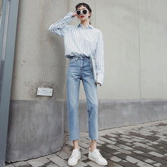 Fall New Style Jeans Women's Straight Leg Women
