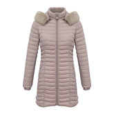 Winter Long Parka Ultra-light Liner Women's Quilted Cotton Coat