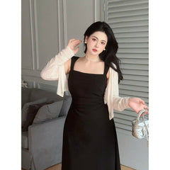Plus Size High-grade French Strap Dress Women