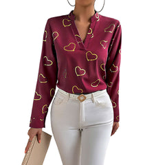 Women's Printed Shirt Temperament Commute