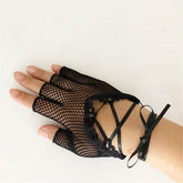 European and American ribbon cross short gloves