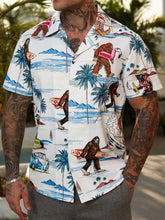 Fashion Men's Casual Floral Print Special-interest Design Shirt