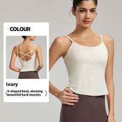 Sexy Beauty Back Spaghetti Strap Bra Slim Vest