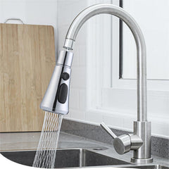 360 degree rotating faucet sprayer – 3-mode anti-splash nozzle front view