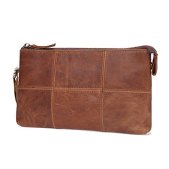 Men's clutch long wallet – spacious 24x14cm main pocket interior detail