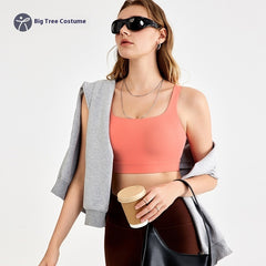 Sports Underwear Women's Chest Pad Nude Feel Tight Yoga Cover Supernumerary Breast Fitness Vest