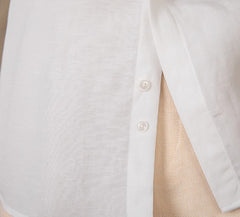Skin-friendly Draping Lyocell Long Linen Sleeves Shirt