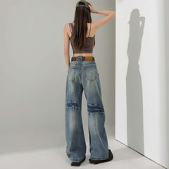 High Waist All-matching Sickle Jeans For Women
