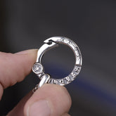 Simple Design Silver Buckle Accessory Buckle Six-character Mantra Keychain