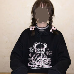 Female Sweet Cool Japanese Cute Graffiti Plush Sweater