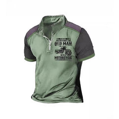 Men's Casual Polo Shirt Lapel Digital Printing Short Sleeve