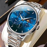 Multifunction Quartz Watch Men's Steel Belt Waterproof