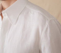 Skin-friendly Draping Lyocell Long Linen Sleeves Shirt
