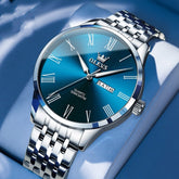 Men's Business Roman Scale Steel Belt Quartz Watch