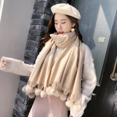 Women's Autumn And Winter Fashion Long Solid Color Scarf