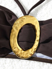 Design Sense One Piece Swimsuit Beach Hot Spring Suit Female