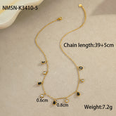 Multicolor Zircon Tassel Pendant Necklace