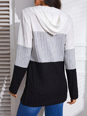 Color Block Zipper Hoodie