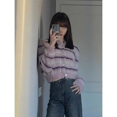 Small Short Coat Soft Glutinous Long Wool Top