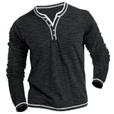 Comfortable Soft Stretch Henley Shirt T-shirt