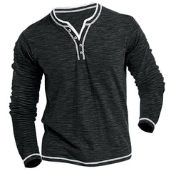 Comfortable Soft Stretch Henley Shirt T-shirt