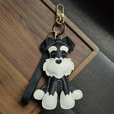 Schnauzer Hand Sewn Car Key Pendant