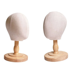 Wig Stand for Kids with Detachable Wood Stand Multipurpose Mannequin Head Hat Display Holder Dome Model Head for Household Salon