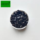 Hair Extension Aluminium Micro Links Rings Beads Links With Screws Thread