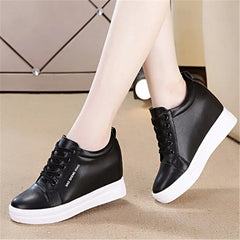 Women Shoes New Autumn Waterproof Wedges Woman Casual Shoes Platform Heels Female Leisure Black White Women Sneakers