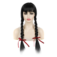 Movie Cosplay Wigs Synthetic Women's Long Wigs 2 Long Braided Pigtails High Temp Fiber French Twist Braid Heat Resistant Natural