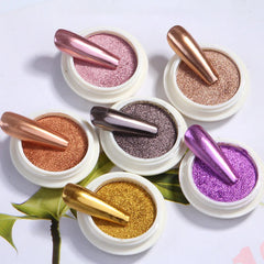 Metal Nail Glitter Powder Rub Gel Polish Dust Shiny Gold Silver Fine Flakes Pigment DIY Accessories Decor