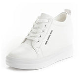 Women Shoes New Autumn Waterproof Wedges Woman Casual Shoes Platform Heels Female Leisure Black White Women Sneakers