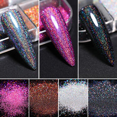 Hot Sale Nail Powders iridescent Shiny Nail Glitters Dust Decorations For Nail Art Chrome Pigment DIY Accessories