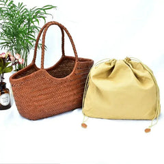 Genuine Leather Vintage Tote Bag Large Shoulder Style