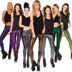 Hip Lifting Women's Cropped Scale Tight Leggings Outer Wear