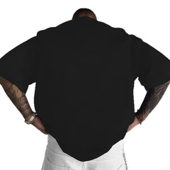 New Men's Round Neck Loose Casual Letter Short Sleeve