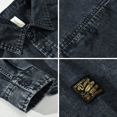 Men's Fashion Wash Vintage Denim Shirt