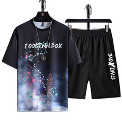 Summer Menswear Fashion Ice Silk Suit