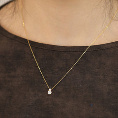 Women's Water Drop Shape Zircon Fashion Necklace