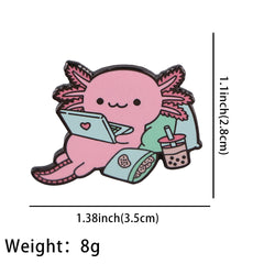 Panda Hedgehog Capybara Giant Salamander Animal Badge Oil Drip Brooch