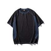 Lightweight Quick-drying Color Matching Sports Loose Short Sleeve