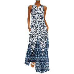 Fashion Painted Print Long Dress For Women