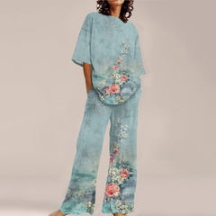 Fashion Personalized Women's 3D Printed Short Sleeve Suit